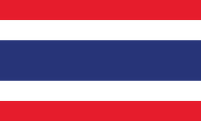 National Flag of Thailand. Thailand Flag. 