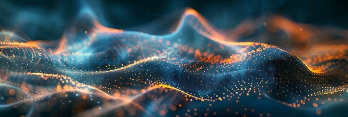 Abstract Orange and Blue Wave