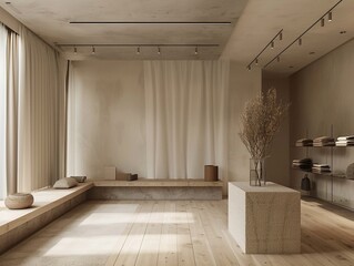 Minimalist Boutique Ready-to-Wear Display