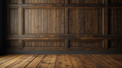 A classic wooden backdrop brings a rustic charm to the setting