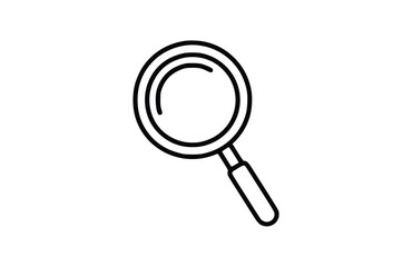 Flat Magnifying glass icon symbol vector Illustration.