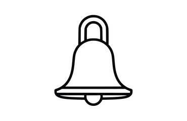 Flat Notification bell icon symbol vector Illustration.