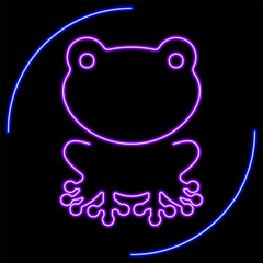 toad neon sign, modern glowing banner design, colorful modern design trend on black background. Vector illustration.