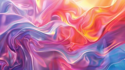 Fototapeta premium A soft, flowing background of vibrant colors with swirling patterns