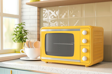 Yellow microwave