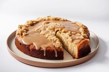 Heavenly Apple Coffee Cake with Moist Crumb and Brown Sugar Glaze