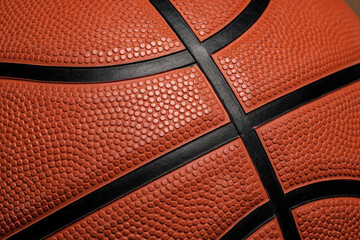 Obraz premium Close up photo of new basketball ball