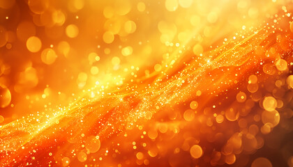 abstract golden orange bokeh gradient background, shiny glitter glow wallpaper