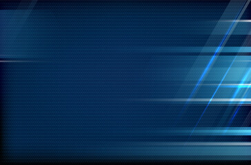Abstract modern blue background with geometric grid and shiny lines and stripes