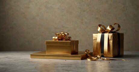Premium gold podium for showcasing birthday gifts
