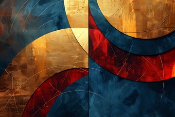 blue gold red luxurious abstract geometric presentation