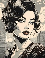 portrait of a 70's woman