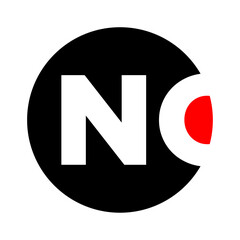 NC black red monogram