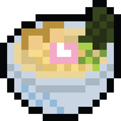 Pixel art cartoon ramen icon 3