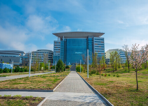 Vladivostok, Russia - 4 May 2024: Corpus A of territory campus Far Eastern Federal University (FEFU)