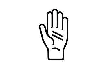 Obraz premium Flat sign language icon symbol vector Illustration.