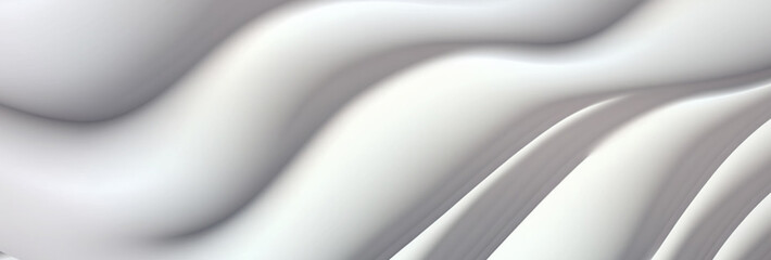Light wavy volumetric background. Plaster texture. Abstract wide 3d illustration