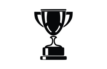 Flat trophy icon symbol vector Illustration.