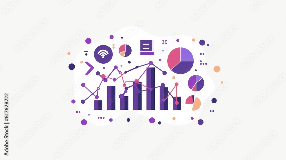 Poster a colorful graph with many different colored circles and lines. the graph is titled 