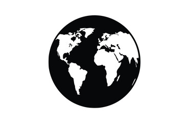 Fototapeta premium world icon flat vector illustration.