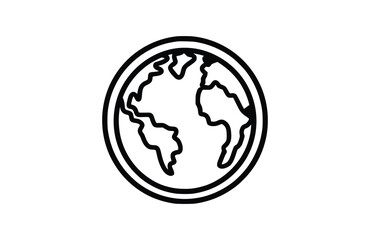 Flat world icon symbol vector Illustration.