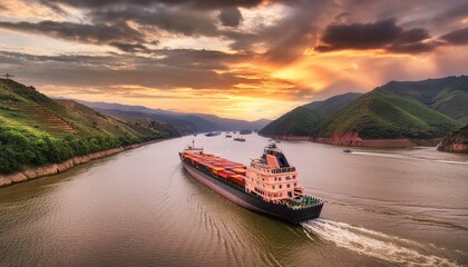 Drifting Junks on River 