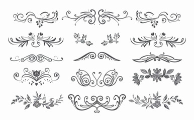 a set of decorative designs