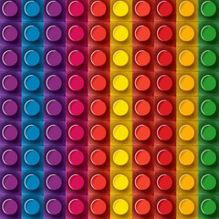 a multicolored background with circles and squares
