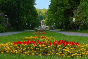 Obraz premium 2023-05-26; Central entrance arch to the zoo Chorzow. Poland.