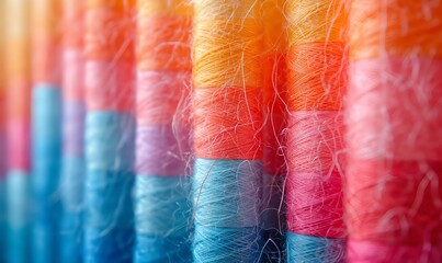 Multicolored spools of thread AIvenir Art