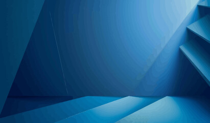 a blue abstract background with a curved corner