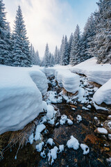 Mountaineer backcountry ski walking ski alpinist in the mountains. Ski touring in alpine landscape...