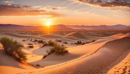 Sunset in the Desert