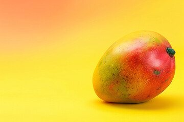 mango fruit on the yellow background
