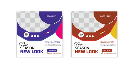 Modern Social Media FASHION Design For any organization and editable Vector 