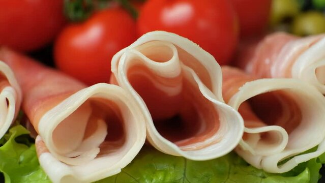 Traditional serrano ham, dry-cured pork jamon