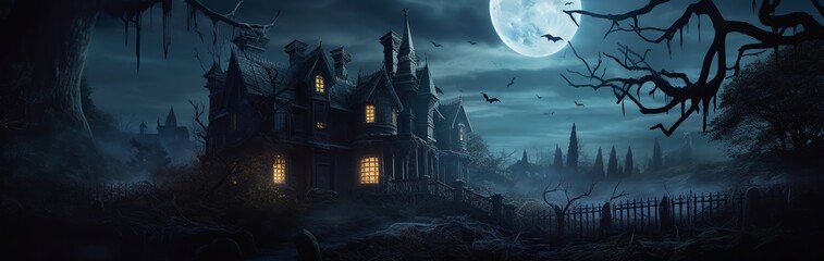 Explore a haunted mansion where ghostly apparitions with hollow eyes and sorrowful faces linger in the shadows, trapped in the mortal realm.