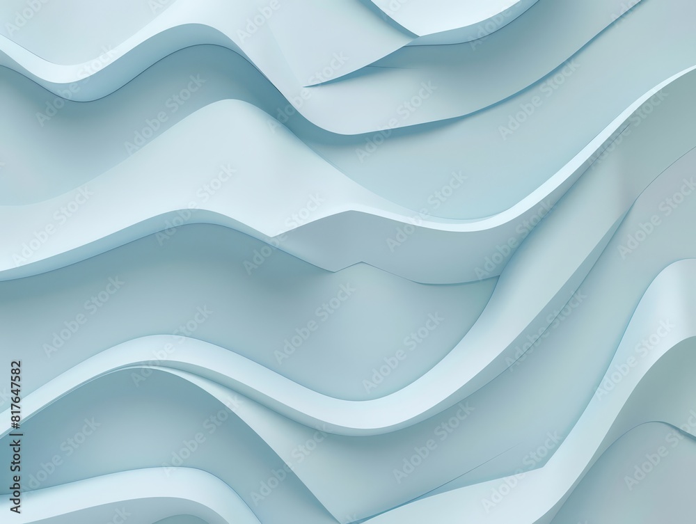 Canvas Prints Abstract background with light blue and white flowing waves, creating a soft and serene design.