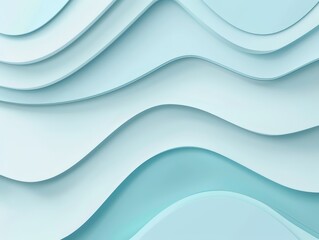 A soothing abstract image featuring light blue layered waves with a smooth, fluid texture and a calming gradient, creating a serene and elegant design.
