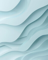 Obraz premium A soothing abstract image featuring light blue layered waves with a smooth, fluid texture and a calming gradient, creating a serene and elegant design.