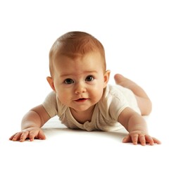 photo little baby boy isolate on white background