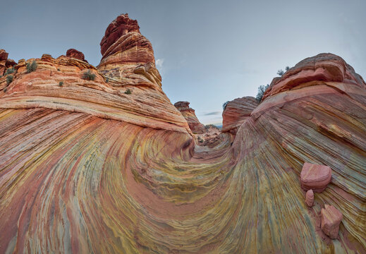 A rock formation known as the Second Wave, sister to the famous