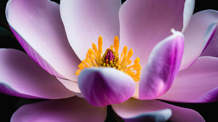 Striking Beauty in Bloom - Close-Up of a Vibrant Purple and White Water Lily Flower