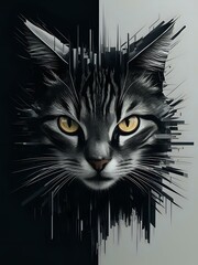 Intense Cat Artwork
