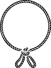 Western Rope Lasso Line Art Icon

