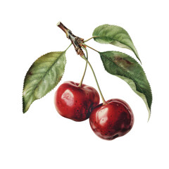 Cherry element watercolors background and wallpaper.