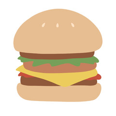 Hamburgers come in many flavors including cheese, meat and vegetables.