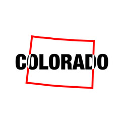 Colorado typo map icon