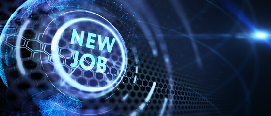 Business, Technology, Internet and network concept. New Job. 3d illustration