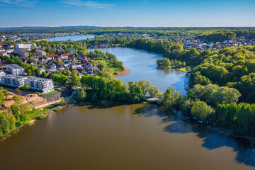 Fototapeta premium Kashubian Lake District landscape in Kartuzy, Pomerania. Poland